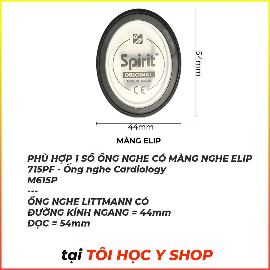 Màng nghe và Dây ron cao su của ống nghe Spirit CK-S601CPF, CK-M601CPF, CK-S601PF, CK-M601P, Littmann tại TÔI HỌC Y SHOP