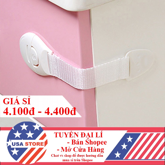 (Video Review) Dây Khóa Đai Nẹp Gài Cạnh Tủ T1 Kiểu Dây Vải, Cạnh Bàn, Tủ Lạnh, Ngăn Kéo Cửa - Chống Trẻ Em Kẹp Tay
