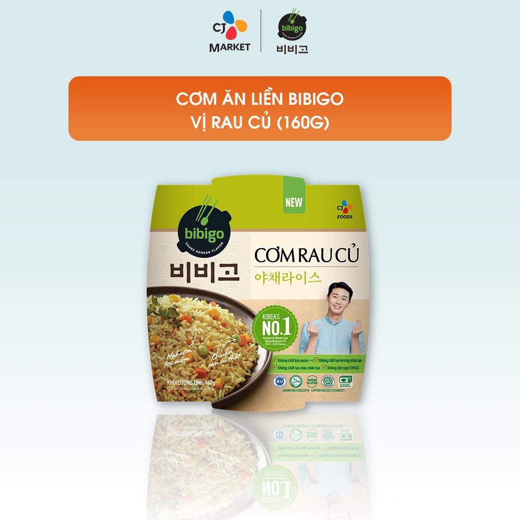 Combo 04 cơm ăn liền bibigo vị gà, tôm, cay, rau củ 160g x 4 - ảnh sản phẩm 6