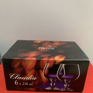 BỘ 6C LY PHA LÊ SÉC CLAUDIA 250ML TRẮNG