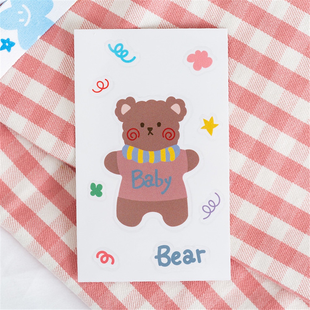 Bộ 3 miếng dán hình động vật dễ thương chống thấm nước đa năng tiện dụng DIY