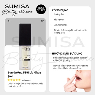 [AUTHENTIC USA] Son dưỡng môi DBH Lip Glaze 5ml