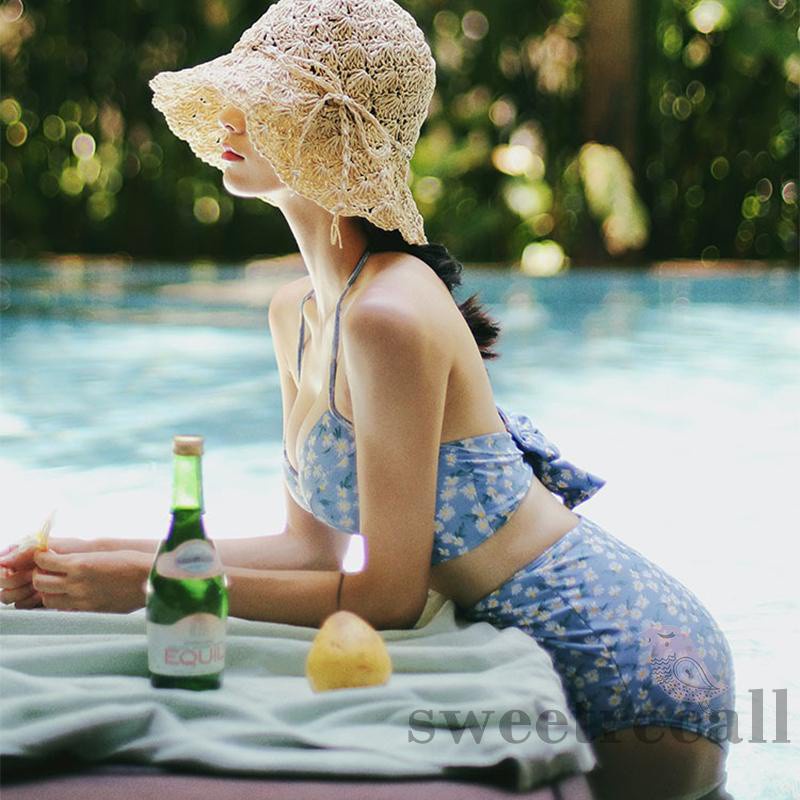 Bộ Đồ Bơi Bikini Hai Mảnh Lưng Cao Hở Lưng In Họa Tiết Hoa Thời Trang Mùa Hè Cho Nữ | BigBuy360 - bigbuy360.vn