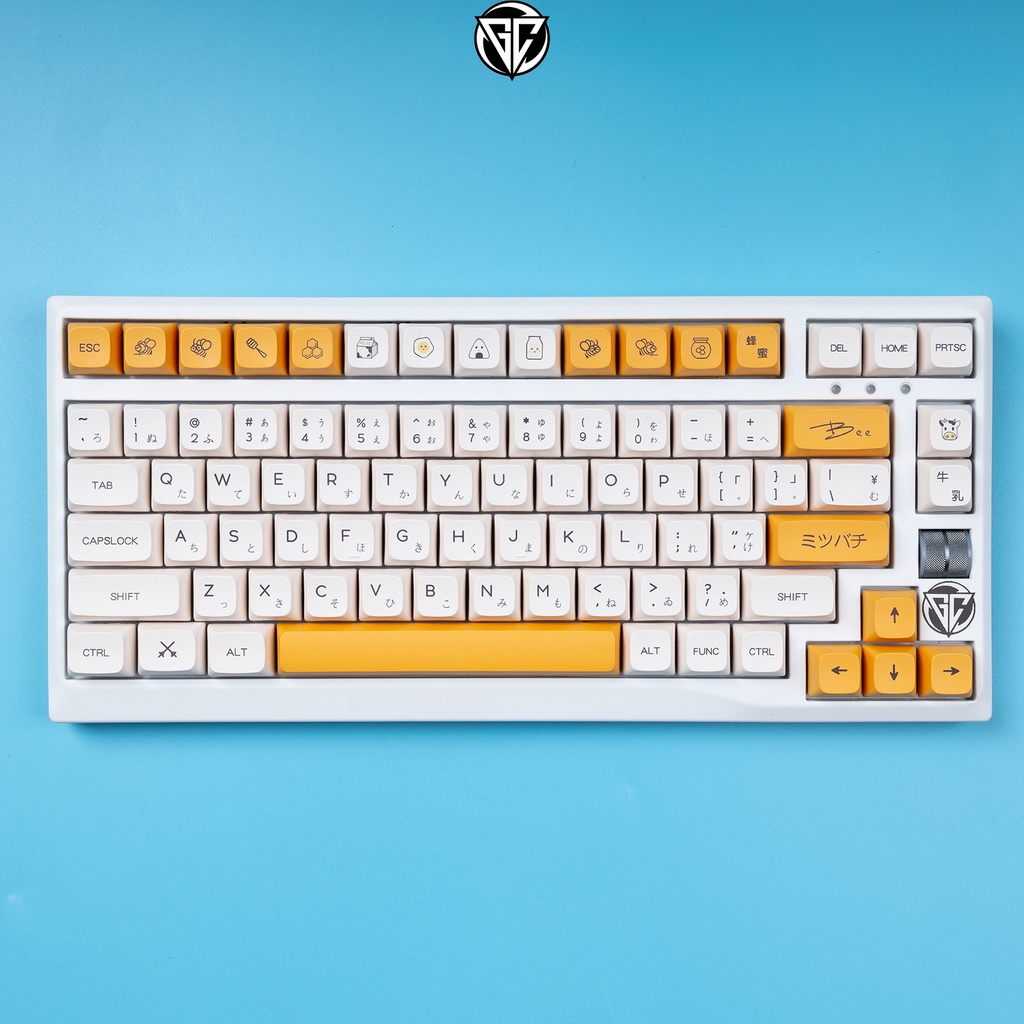 Keycap Honey &amp; Milk JP 140 nút bàn phím cơ Thick PBT dày 1.5MM XDA cao 9.5MM