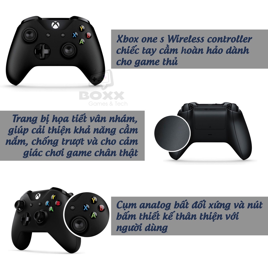 Tay cầm xbox one s chính hãng màu Sport Red, tay cầm chơi game xbox tặng kèm cáp