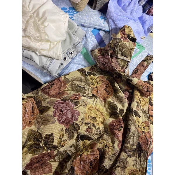 Set Áo Sơ Mi Ren Nữ Kết Hợp Váy Hai Dây Dáng Dài Vintage In Hoa Kiểu Pháp Phong Cách Retro