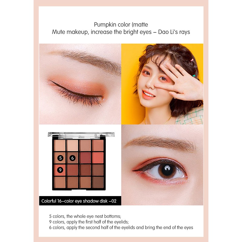 (Hàng Mới Về) Bảng Phấn Mắt 16 Màu Chống Nước Lâu Trôi Tiện Dụng | BigBuy360 - bigbuy360.vn