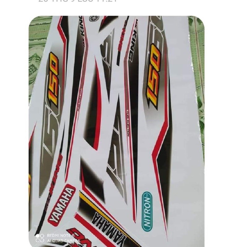 Tem rời Rơi Exciter 150 Trắng đỏ đen -1