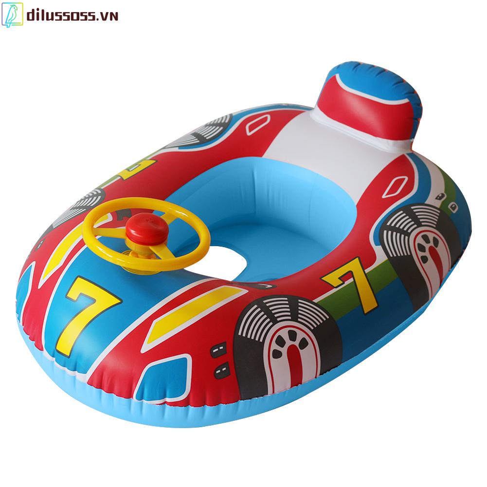 Phao Bơi Bơm Hơi Hình Tròn Bằng PVC Dễ Thương Cho Bé