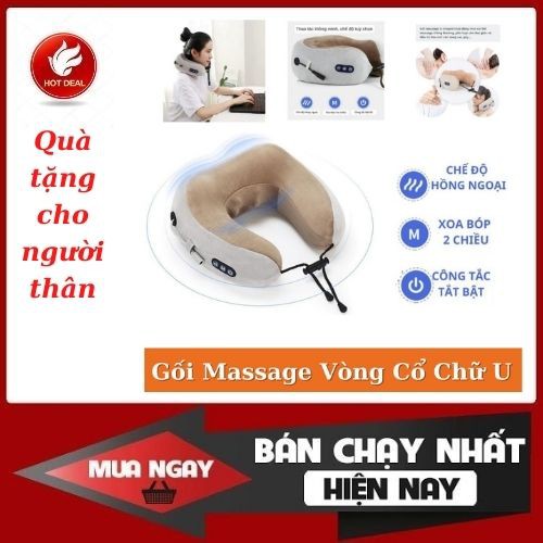 Gối massage vòng cổ chữ U đa Năng - Home and Garden