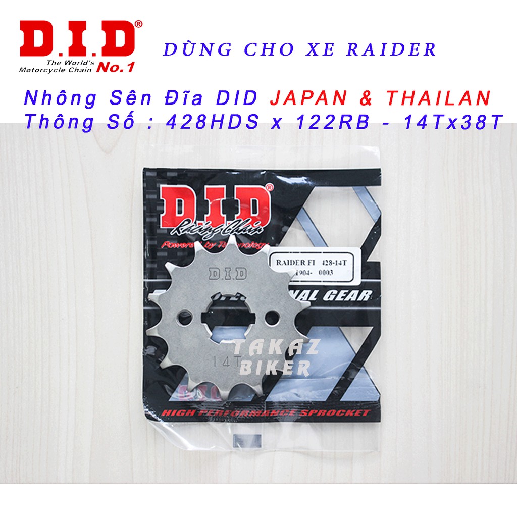 B2  Sên Nhông Đĩa DID Sên Màu Metalic Suzuki Raider Fi và Satria - Sên Đỏ DID Hàng Rời khóa cài