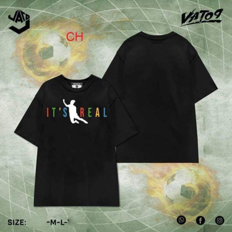 ⚡Áo thun tay lỡ Hottrend Cú sút, Cú ngã Văn toàn It' Real ⚡ Phông nam nữ unisex chất coton Freesize