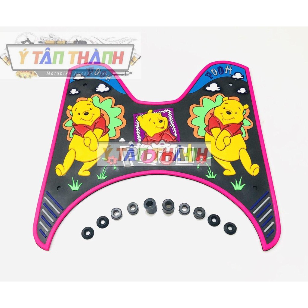 thảm lót chân xe scoopy hình gấu pooh