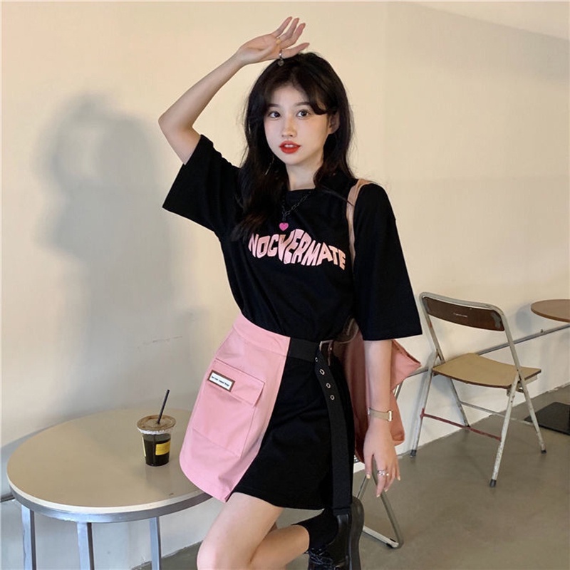 Set váy nữ hai món IELGY tay ngắn cá tính thời trang