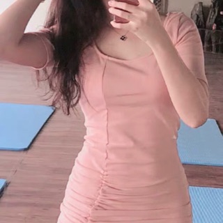 VÁY Ôm body cổ vuông đuôi cá rút eo(feedback)