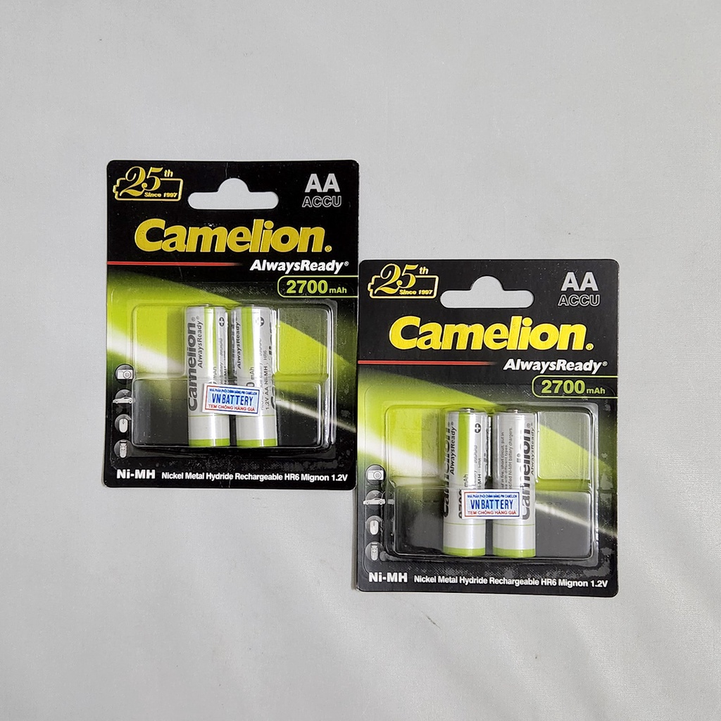 Pin sạc Camelion AA 1.2V 2700mAh 04 viên trắng xanh