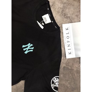[Ảnh Thật] Áo Thun Yankees Đen Logo Xanh
