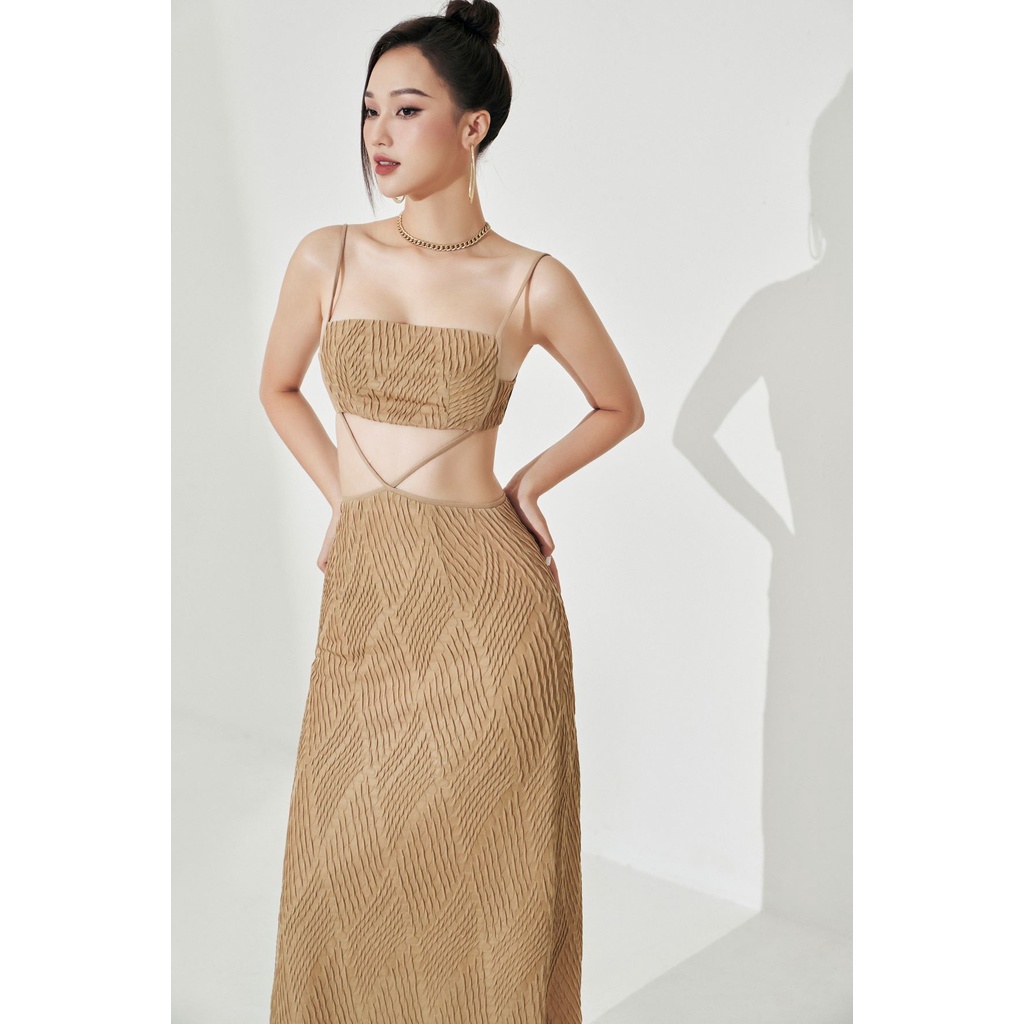 MOLLYNISTA - Đầm Sandy khoét cut out dây chéo eo quyến rũ nữ tính thiết kế cao cấp đi chơi đi tiệc gợi cảm