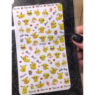 [SHOP XU HƯỚNG]  Hình dán móng tay Pikachu [GIÁ SỐC]