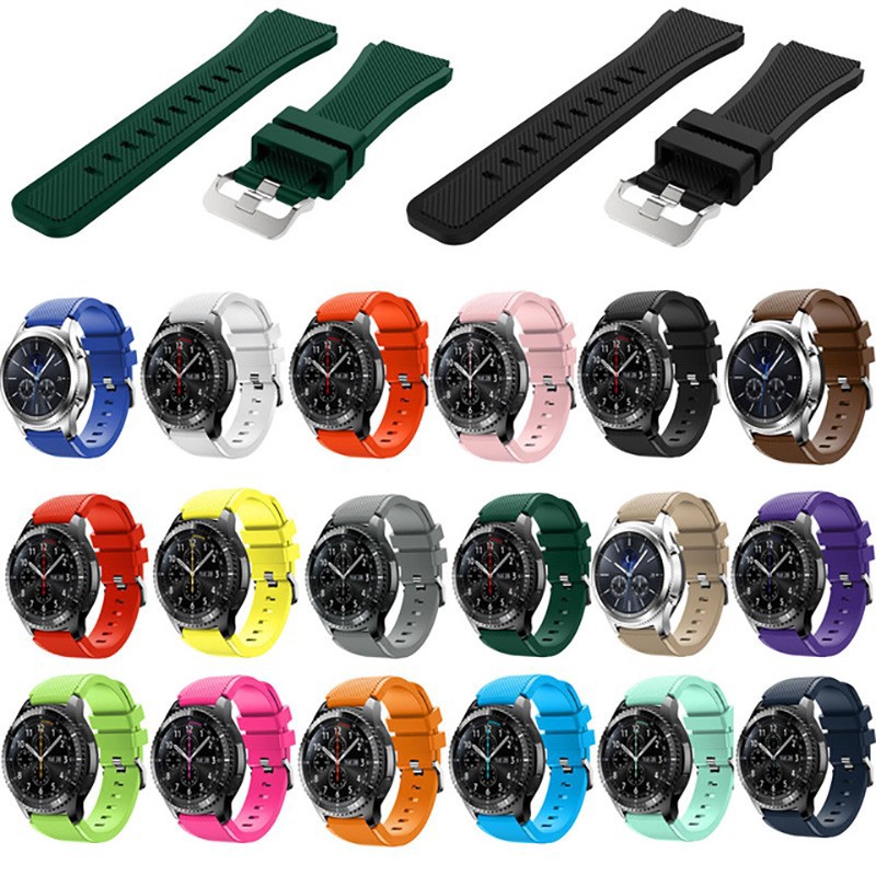 Dây đeo đồng hồ cao su cho Samsung Gear S3 Frontier ( 18 màu )