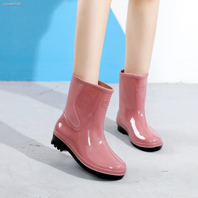 l Giày đi mưa đẹp phong cách Nhật Bản nước nữ ống ngắn mùa hè cổ thấp nhẹ và thời trang 2021