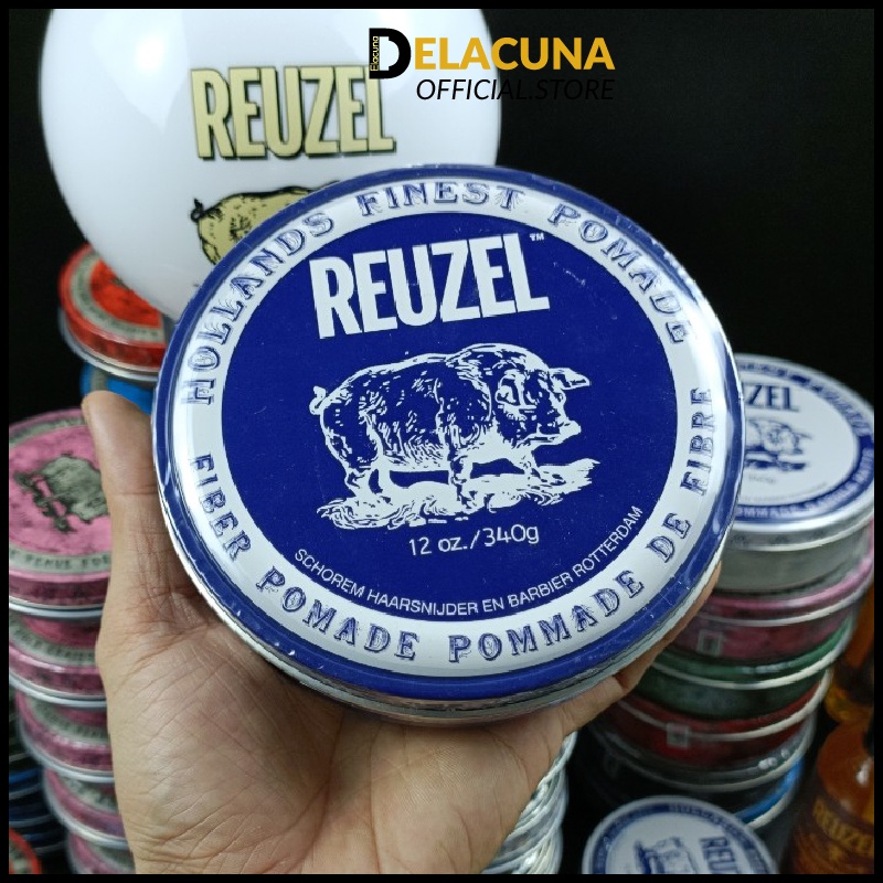 Sáp vuốt tóc nam Reuzel 340g clay wax pomade chính hãng Delacuna R340