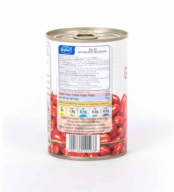 Đậu Đỏ (Red Kidney Beans) 400g, nhập khẩu Ý, Giaguaro