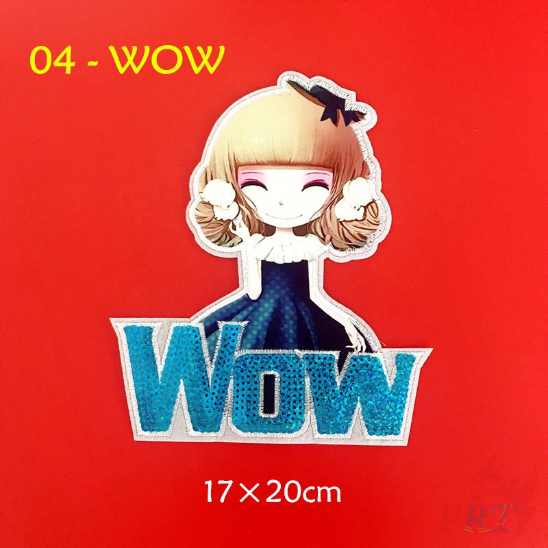 Miếng vá ủi thêu hình cô gái trẻ trung L-11121 phối kim sa nhiều kiểu tuỳ chọn