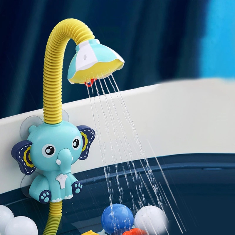 1 Đồ Chơi Phun Nước Hình Chú Voi Dễ Thương Có Giác Hút Và Điều Chỉnh Được Cho Bé Khi Tắm