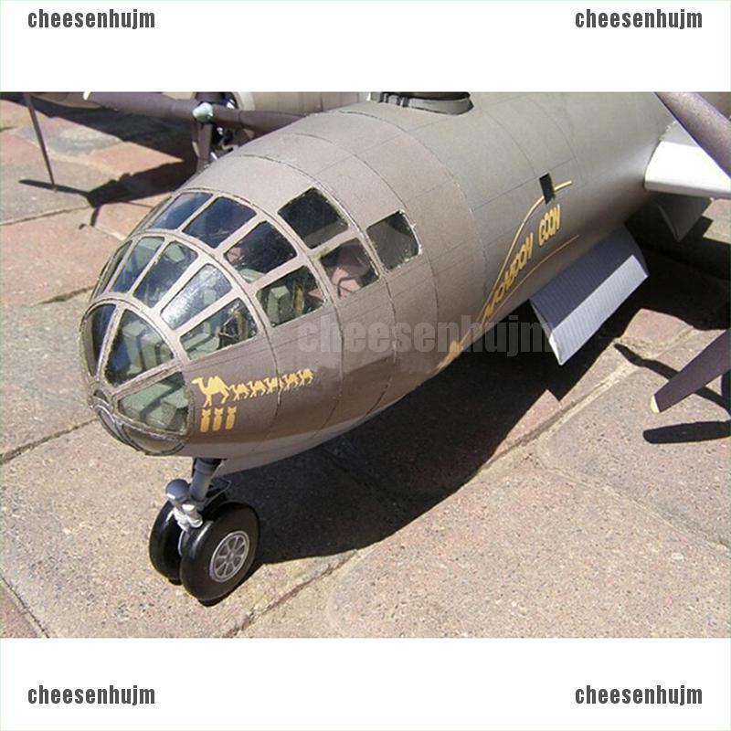 Bộ mô hình giấy 3D hình máy bay thả bơm trên không DIY 1:47 B-29