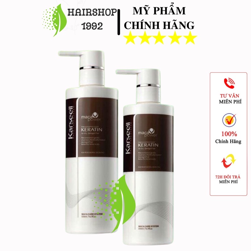 Kem ủ tóc - hấp tóc keratin Karseell💗Free Ship💗phục hồi tóc khô xơ hư tổn tái tạo cấu trúc tóc 500ml