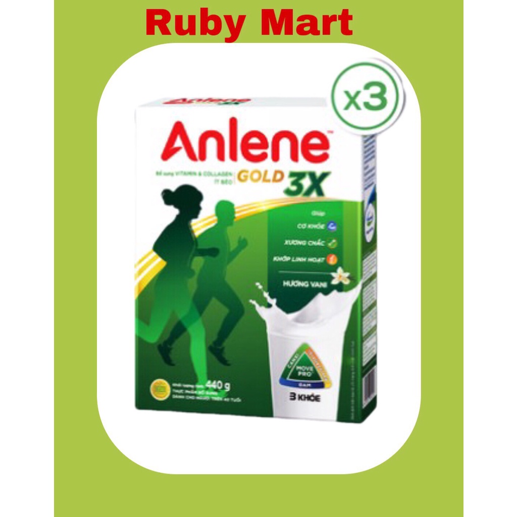 Sữa Bột Anlene Gold 3X Hương Vani 440g