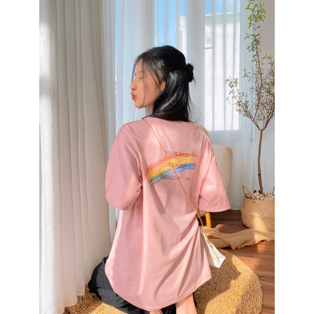 Áo thun tay lỡ basic RAINBOW - ÁO PHÔNG BASIC BY FIINSTORE