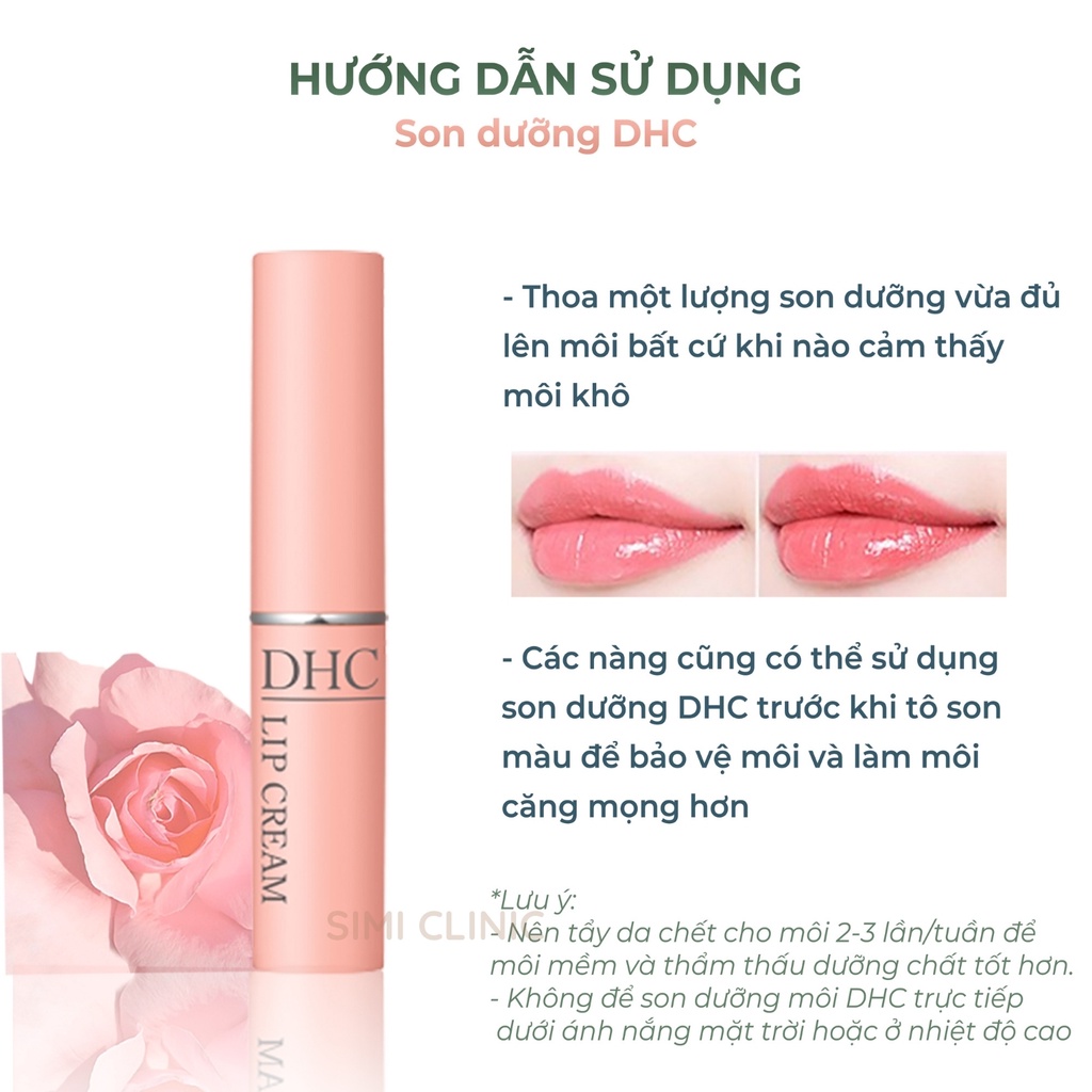 Son dưỡng môi không màu DHC Lip Cream Nhật Bản dưỡng môi ẩm mọng giảm thâm khô làm hồng môi bổ sung vitamin E dầu olive