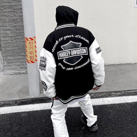 Áo khoác Bomber Unisex Recset form rộng dài tay SIÊU HOT