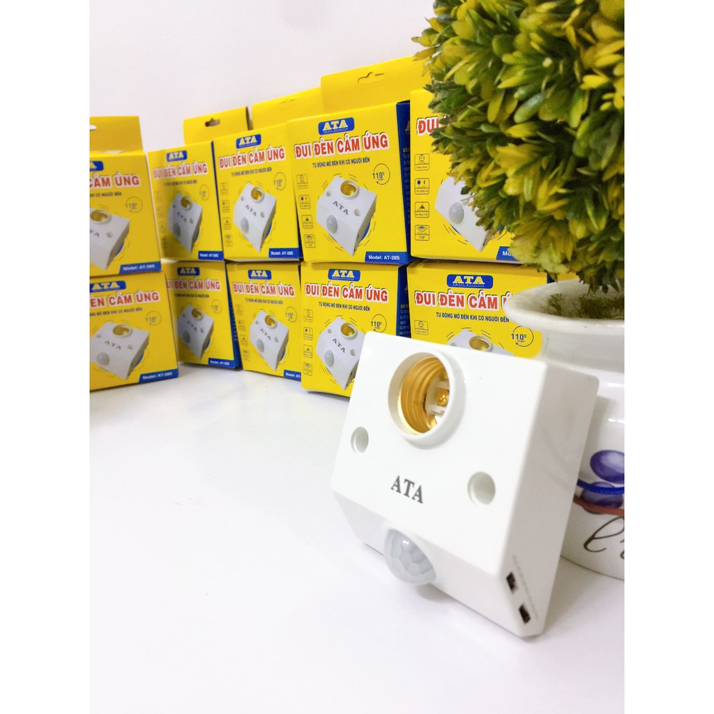 Đui đèn cảm ứng chuyển động có NÚt GẠT ATA AT-28S-Hàng chính hãng bảo hành 12 tháng
