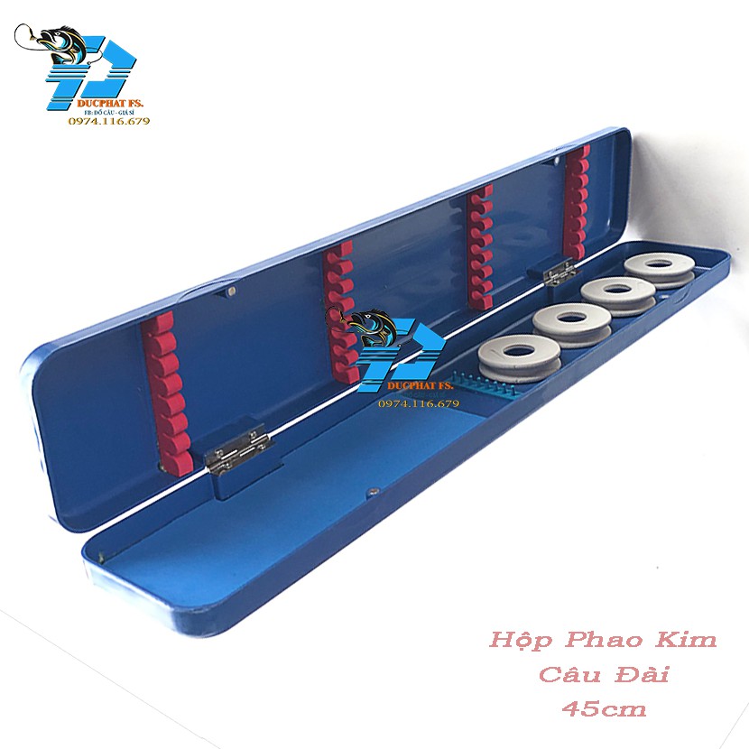 Hộp đựng phao câu đài , thẻo câu đài, hộp XANH đựng phụ kiện câu đài 45cm