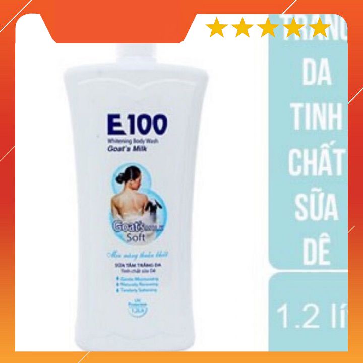 SỮA TẮM E100 SILKY 1,2ML đủ màu  .đủ mùi ,làm sáng da ,dưỡng ẩm ,mịn da chống lão hóa -mùi thơm dễ chịu-chai to1,2kg