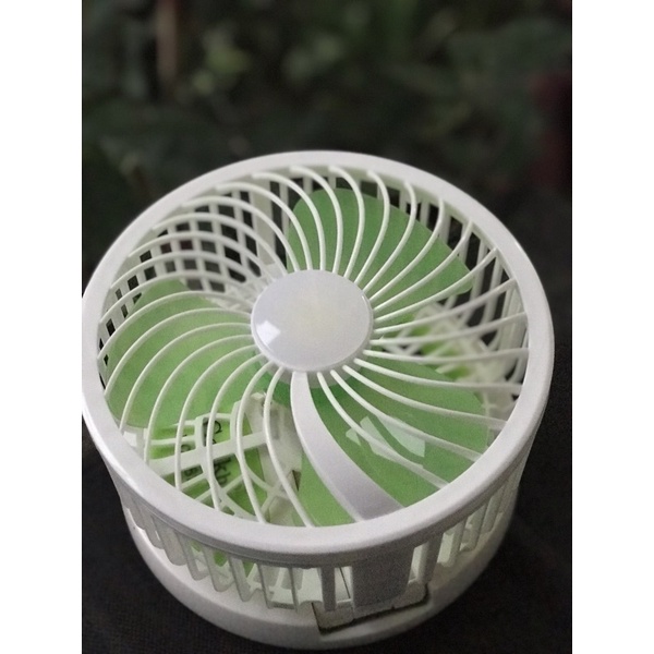 Quạt mini để bàn làm việc KC 5811  Quạt văn phòng có đèn sáng  Sạc USB  Dễ thương