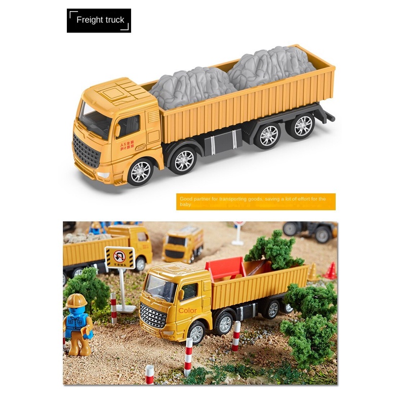 Set 3 Xe Xây Dựng Hạng Nặng Đồ Chơi Bằng Kim Loại Dành Cho Trẻ Em