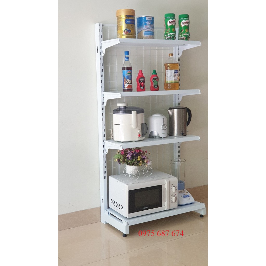 Kệ để đồ đa năng lắp ghép thông minh sơn tĩnh điện chống rỉ nhà bếp Dài 70cm, rộng 40cm, cao 150cm gồm 4 tầng
