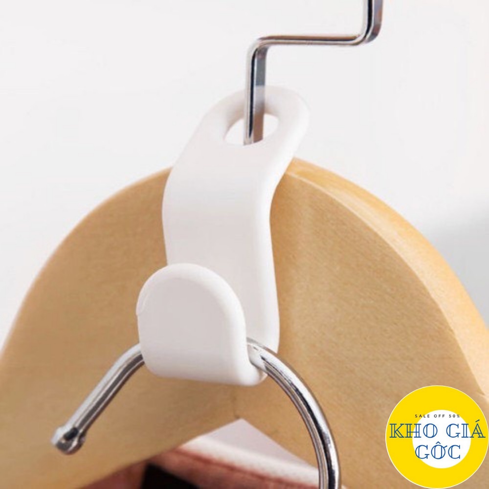 Túi 10 Đầu Nối Móc Treo Quần Áo Bằng Nhựa Đa Năng Tiết Kiệm Không Gian Tiện Lợi
