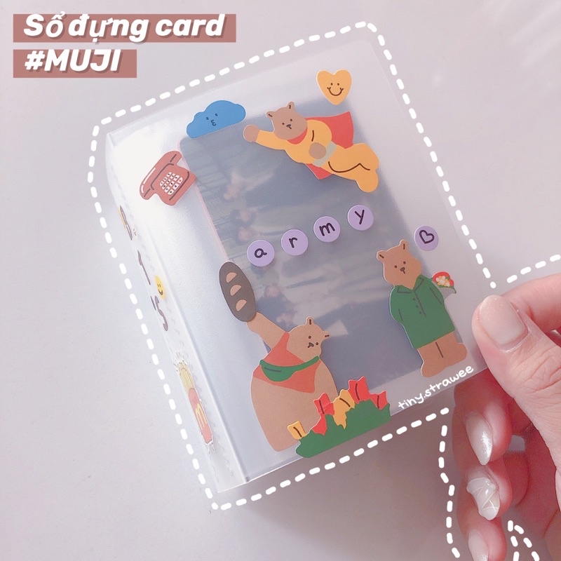 Sổ lưu trữ sticker và card idol Muji chính hãng