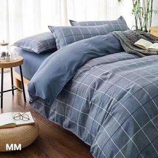Set chăn ga poly caro xanh dạ uy tín