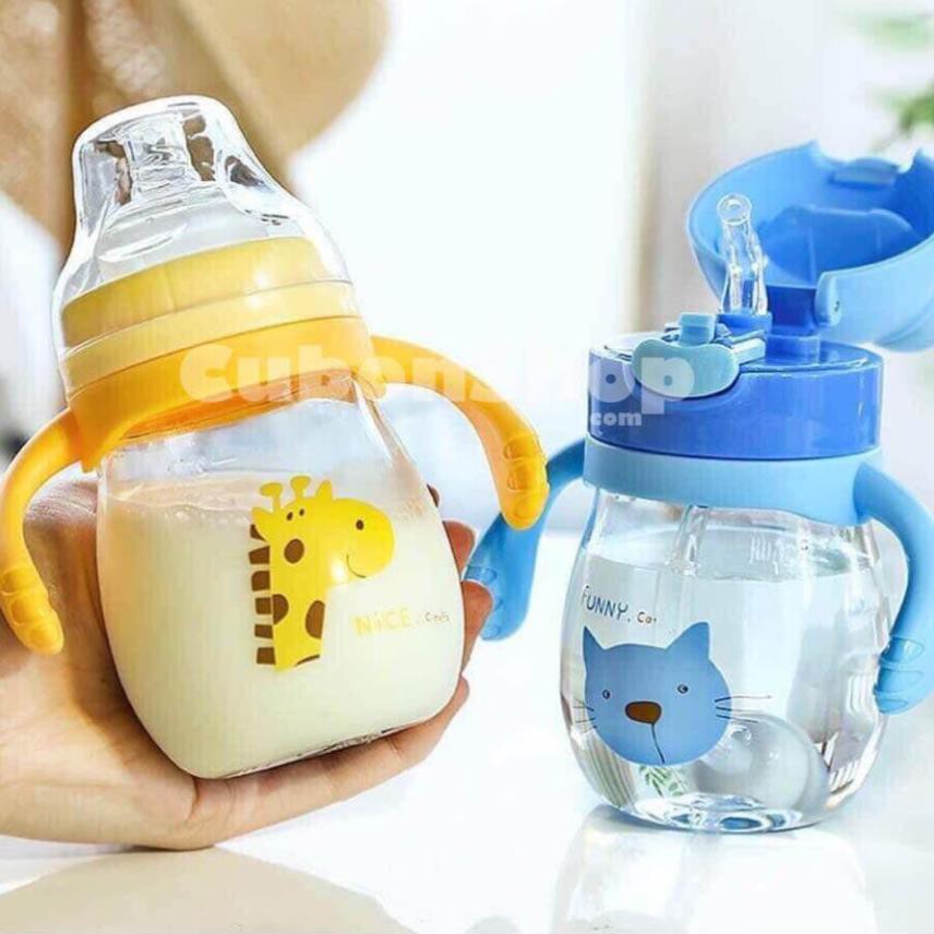 Bình Tập Uống Nước - Bình Uống sữa Diller  2 In 1 Chính Hãng cho bé