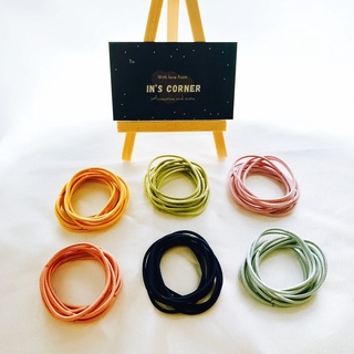 Dây cột tóc nhiều màu pastel (Set 10 sợi)