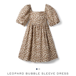 Váy/đầm da beo baby doll - Leopard bubble sleeve dress