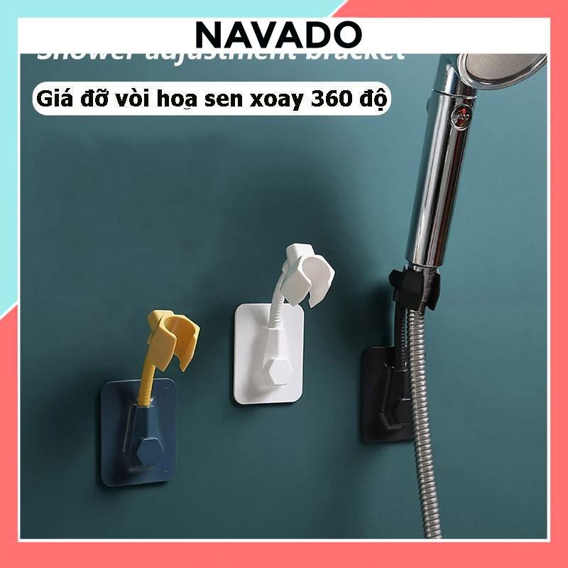 Giá đỡ vòi sen dán tường xoay 360 Độ Chịu lực giá vòi sen phòng tắm siêu chắc  không cần Khoan đục lỗ RY130 SUVADO