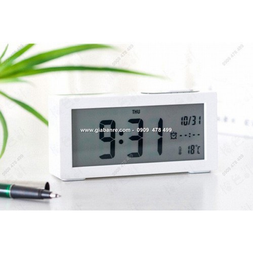 ĐỒNG HỒ ĐỂ BÀN BÁO THỨC MÀN HÌNH LCD SANG TRỌNG - 5341