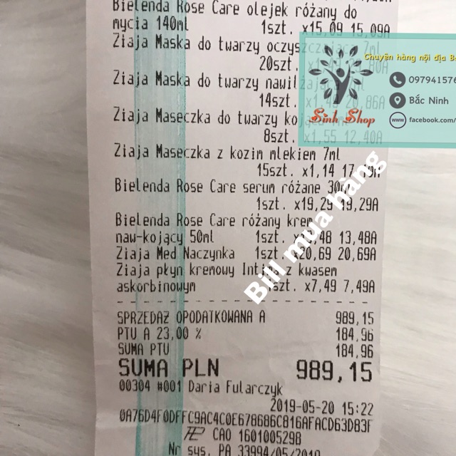 Mặt nạ đất sét hồng ziaj cho da nhạy cảm hàng nội địa balan